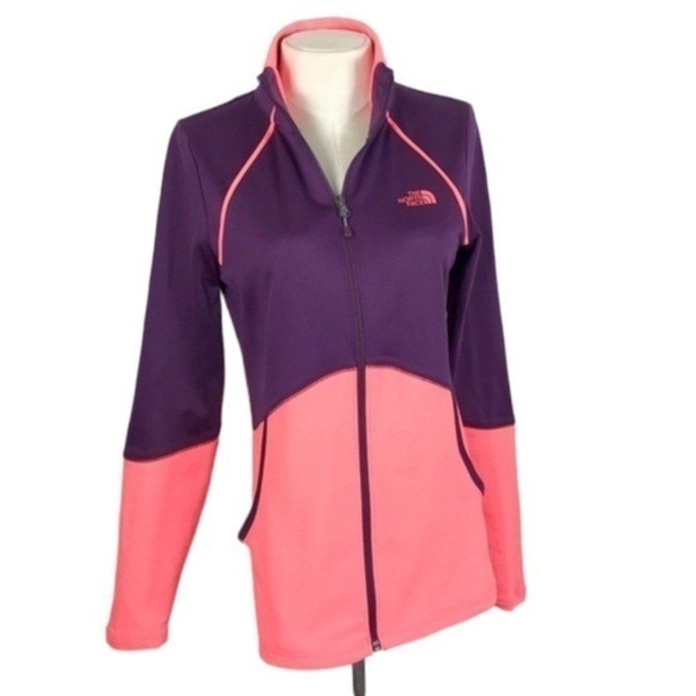 The North Face jacket size Small purple neon orange melon